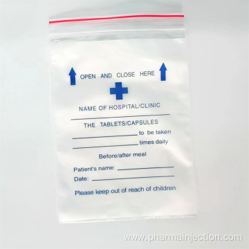 White disposable Pill Bags